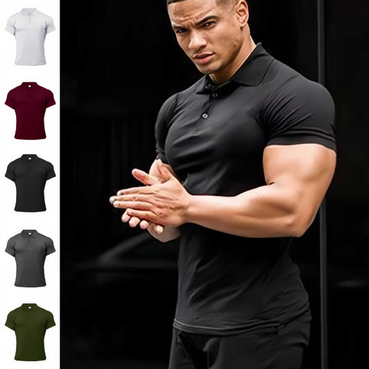 Sports Polo Shirt Summer Short-sleeved Tops Men's Short-Sleeved Polo Shirt Solid Color Men's T-Shirt Summer Casual Comfortable Men's Clothing - globaltradeleader