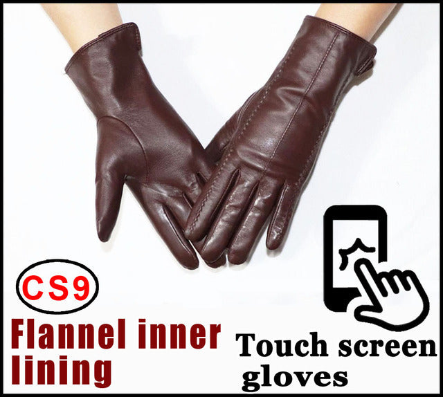 Women's Sheepskin Gloves Winter Warmth Plus Velvet Short Thi - globaltradeleader