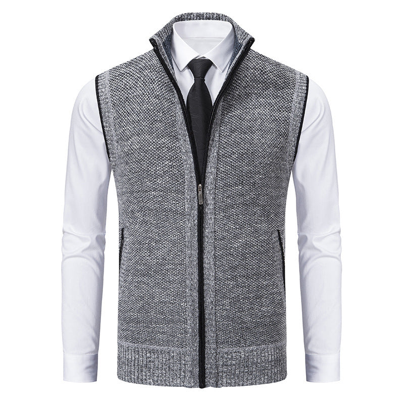 Men's Stand Collar Sweater Knitted Cardigan Coat - globaltradeleader