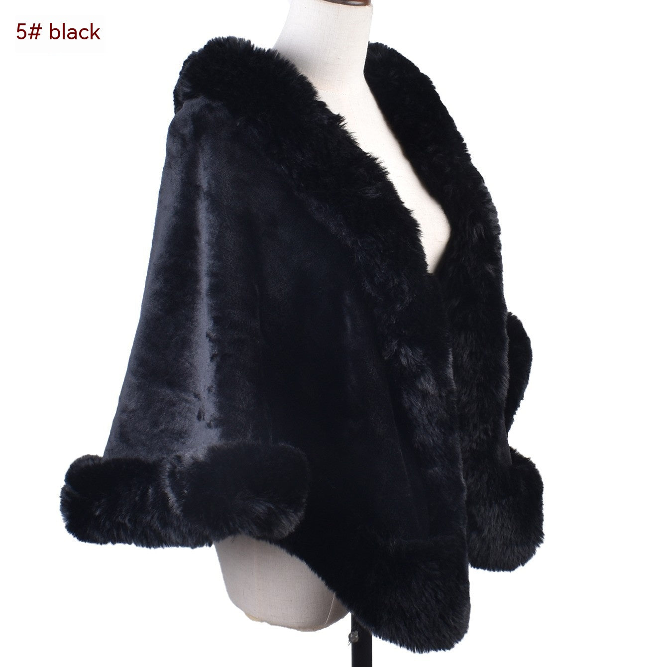 Women's Fur Collar Fur Shawl Warm