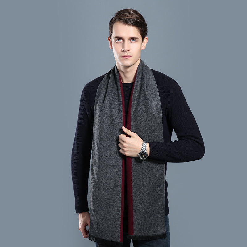 Simple Plaid Warm Keeping Artificial Cashmere Scarf - globaltradeleader
