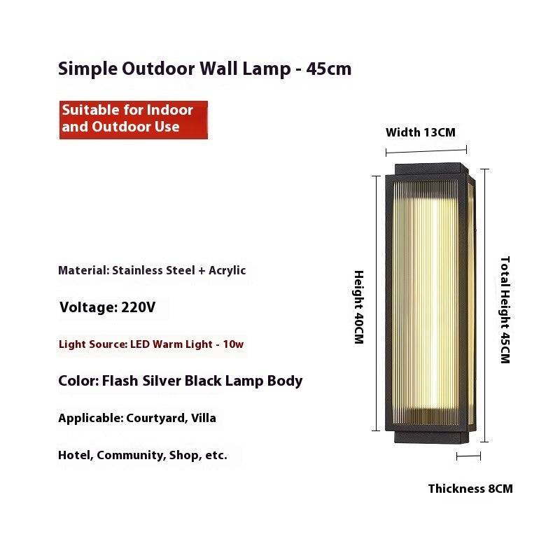 Outdoor Wall Lamp Waterproof Stainless Steel - globaltradeleader