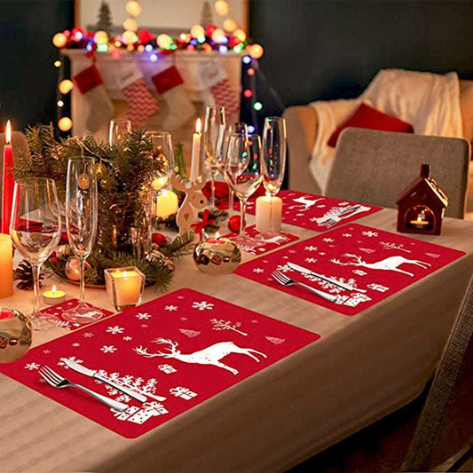 Christmas Table Mat Coaster Creative Heat Insulation Anti-skid - globaltradeleader