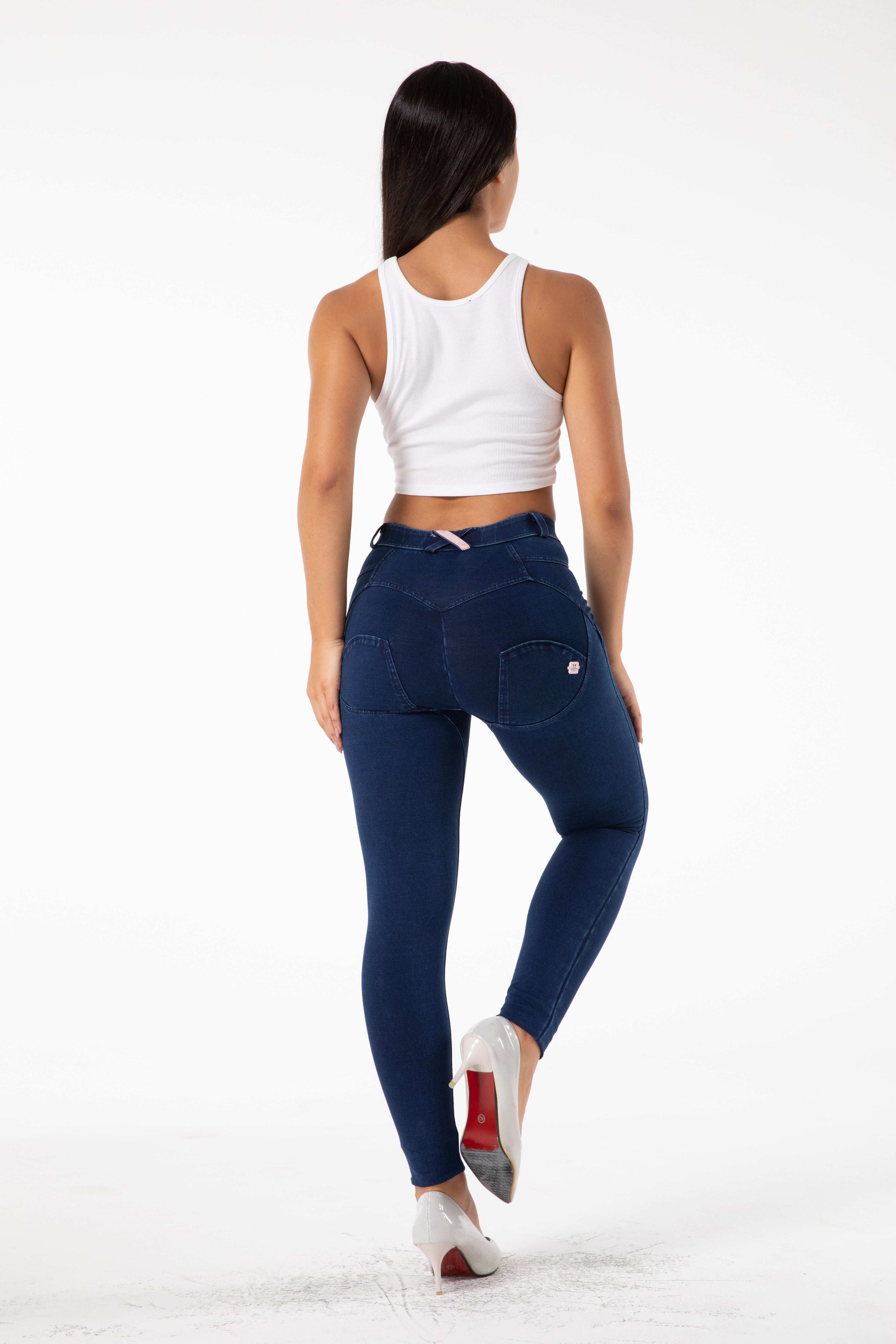 Shascullfites Melody Bum Lift Jeggings Push Up Pants Four Ways Stretchable Super Skinny Leggings - globaltradeleader