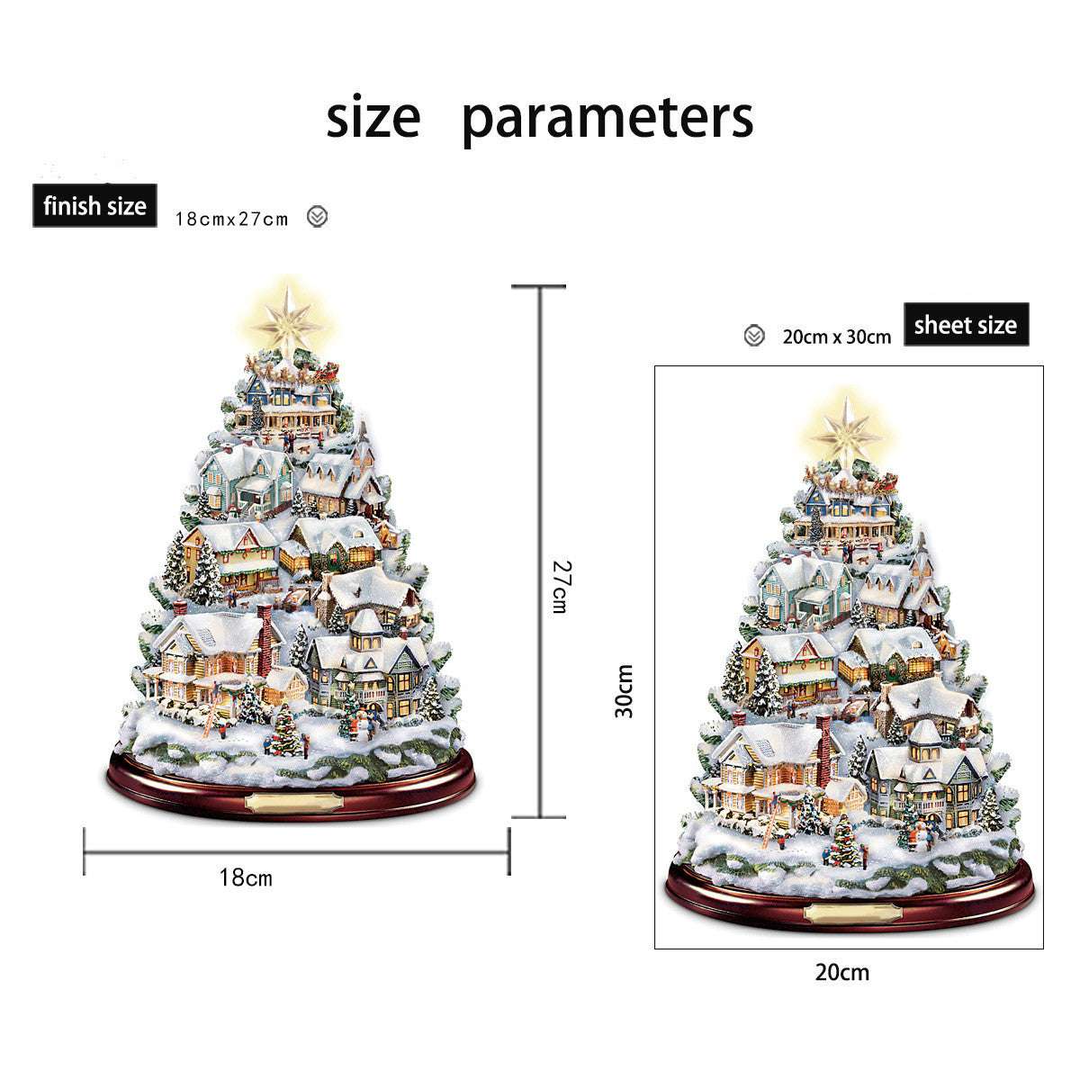 Cross-border Foreign Trade Christmas Tree Christmas Stickers Crystal Decoration Stickers Window Stickers Pvc Wall Stickers 20x30cm
