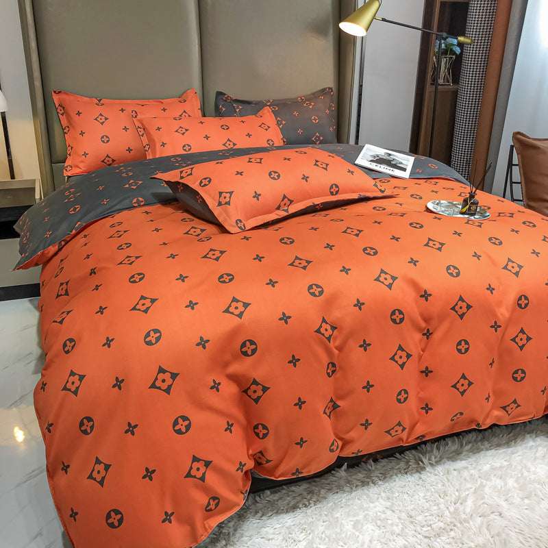 Cashmere Four-piece Brushed Quilt Cover Sheets - globaltradeleader