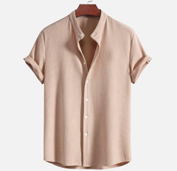 Short Sleeve Loose Shirt Top Summer Mens Clothing - globaltradeleader