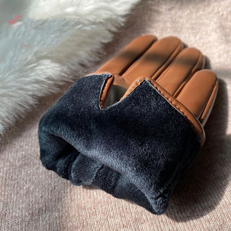 Gloves Women's Winter Warm Plus Fleece Gloves PU - globaltradeleader