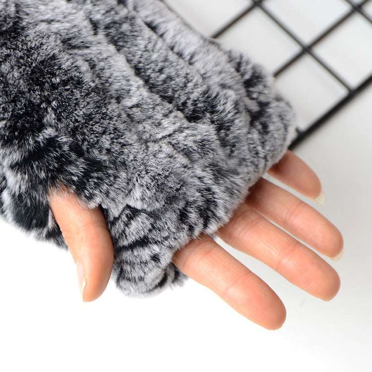Autumn And Winter Warm Thickening Female Student Writing Knitted Gloves - globaltradeleader