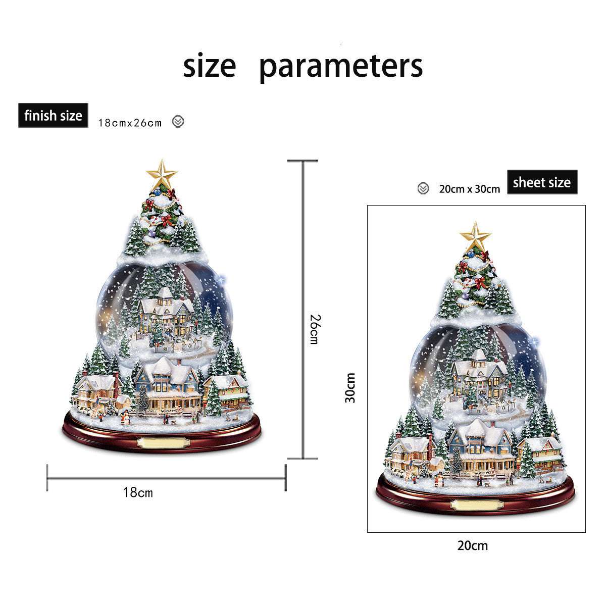 Cross-border Foreign Trade Christmas Tree Christmas Stickers Crystal Decoration Stickers Window Stickers Pvc Wall Stickers 20x30cm