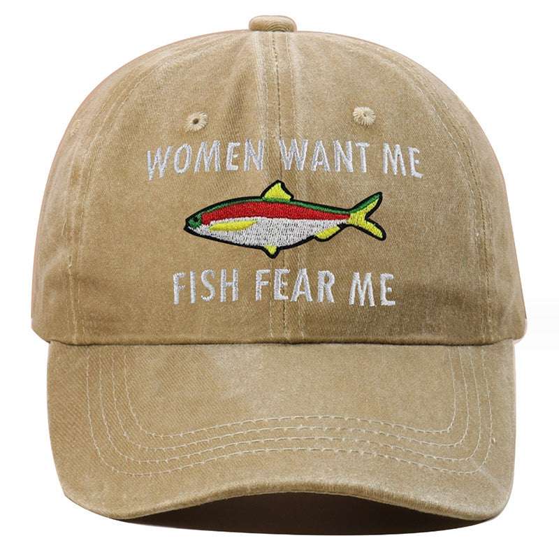 Men's And Women's All-match Embroidered E-washed Baseball Cap Outdoor Sun Protection - globaltradeleader