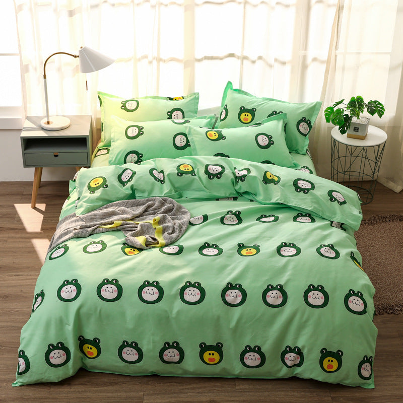 Cashmere Four-piece Brushed Quilt Cover Sheets - globaltradeleader