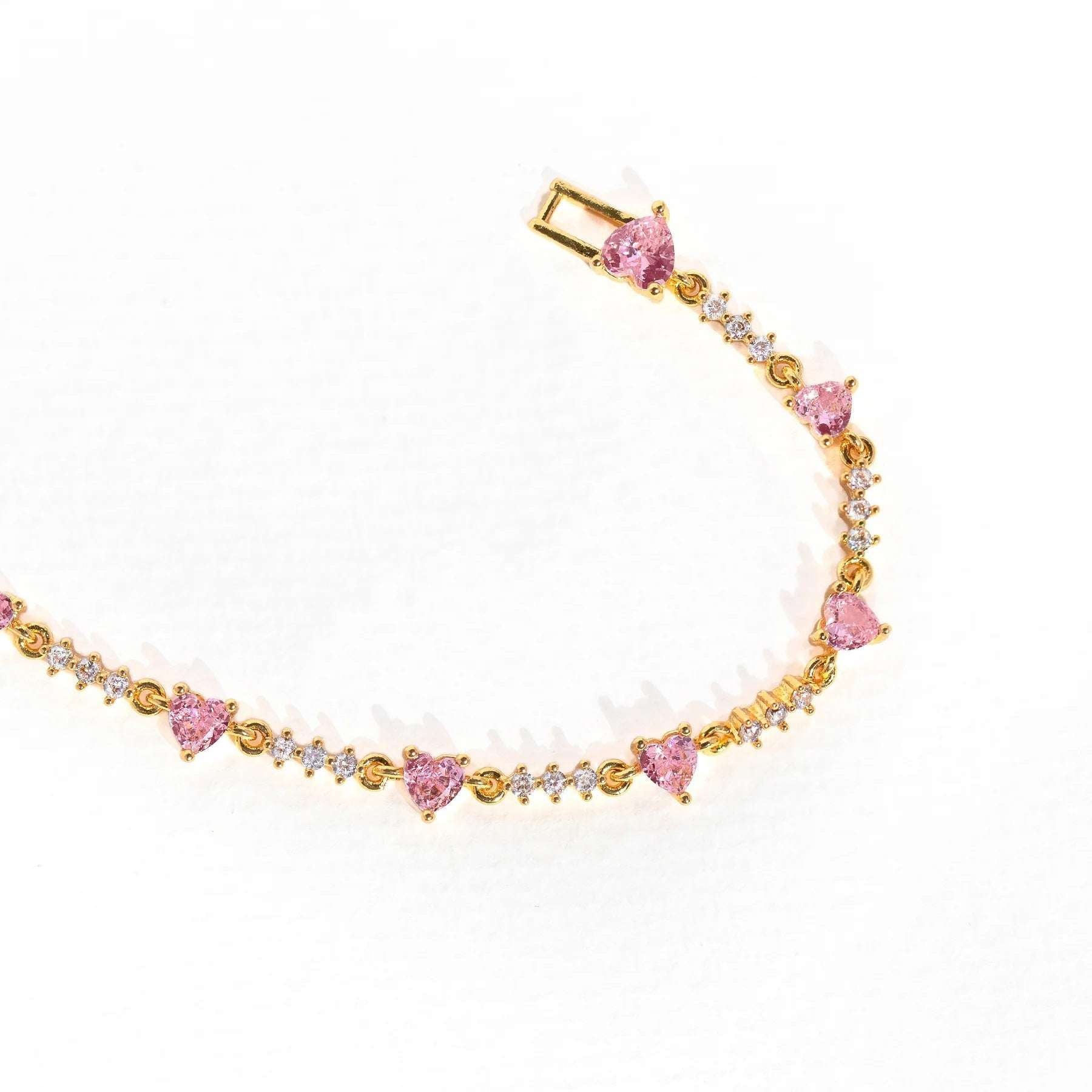 Sweet Bow Heart Rhinestone Bracelet Y2K Ins Fashion Chain Bracelet Valentine's Day - globaltradeleader