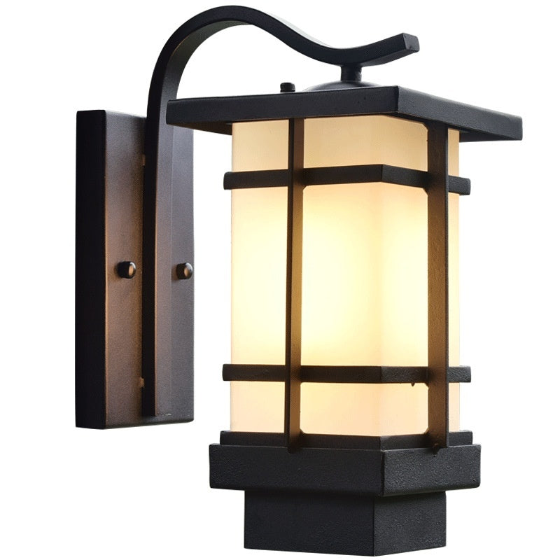 Pinye Solar Wall Lamp Outdoor Waterproof Garden Chinese Retro Villa Entrance Balcony Aisle - globaltradeleader