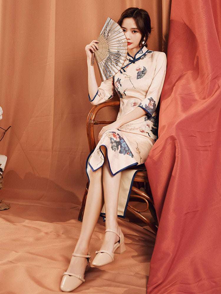 Cheongsam Improved Dress Retro French Long