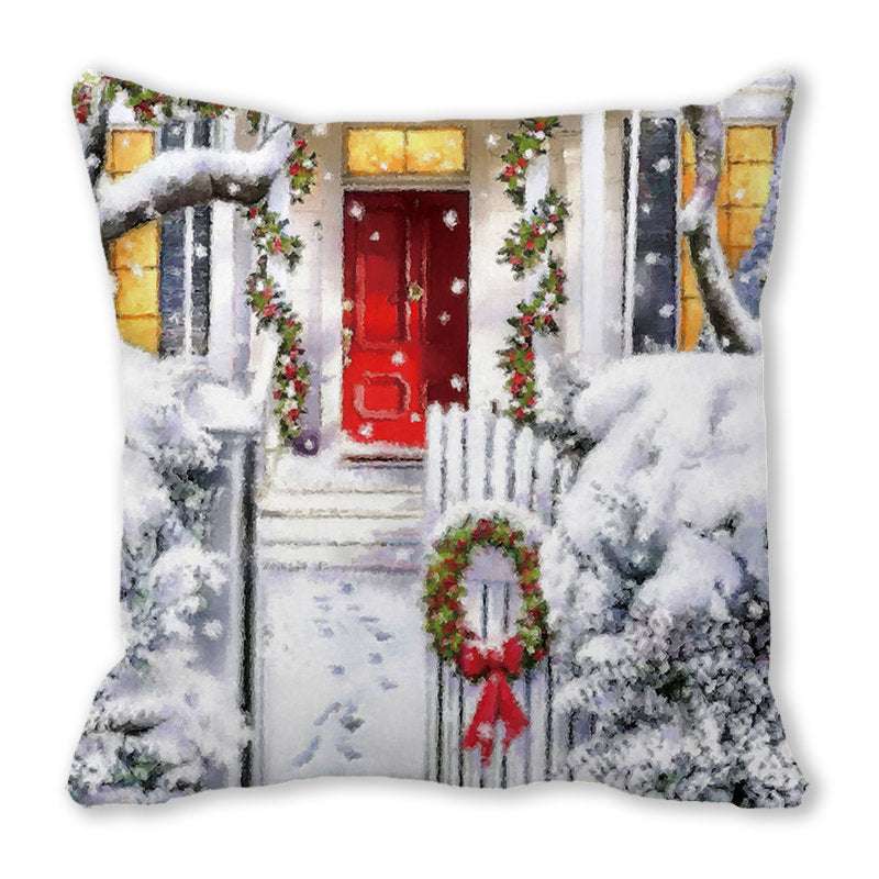 Christmas Satin Pillow Sofa Cushion