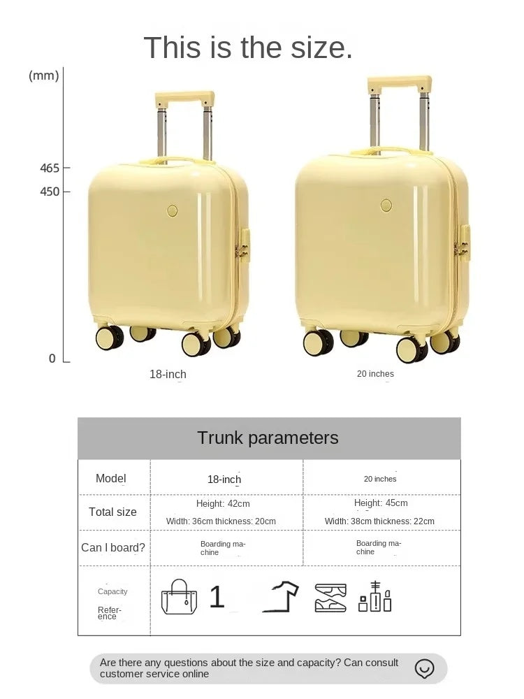 Mini Cute Suitcase Ladies Small Lightweight Luggage Boardable Trolley Case Universal Silent Wheel Suitcase For Children - globaltradeleader