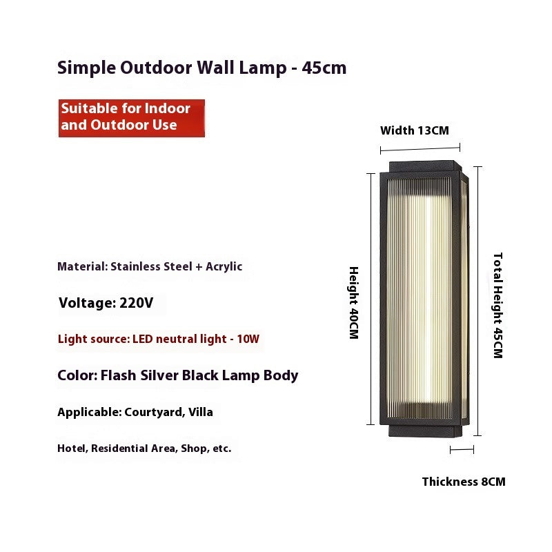 Outdoor Wall Lamp Waterproof Stainless Steel - globaltradeleader