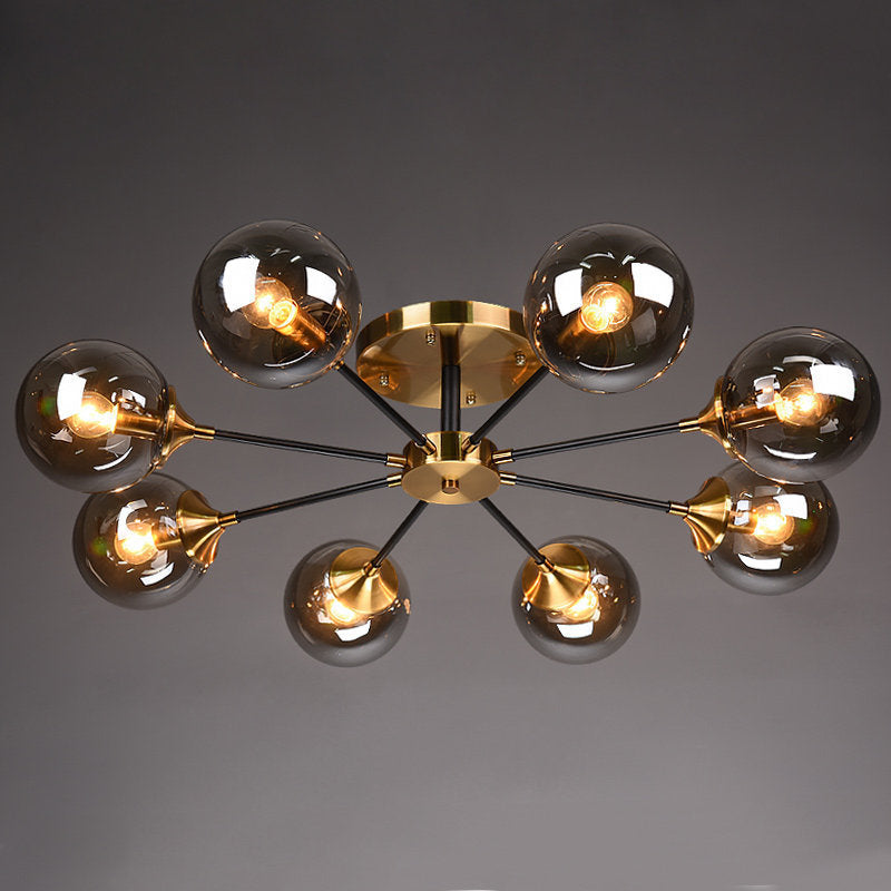 Modern Creative Micro Luxury Copper Plated Glass Ball Ceiling Lamp - globaltradeleader