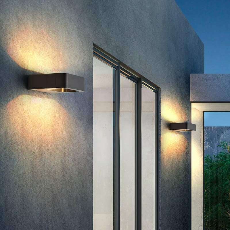 Outdoor Wall Lamp At Courtyard Gate - globaltradeleader
