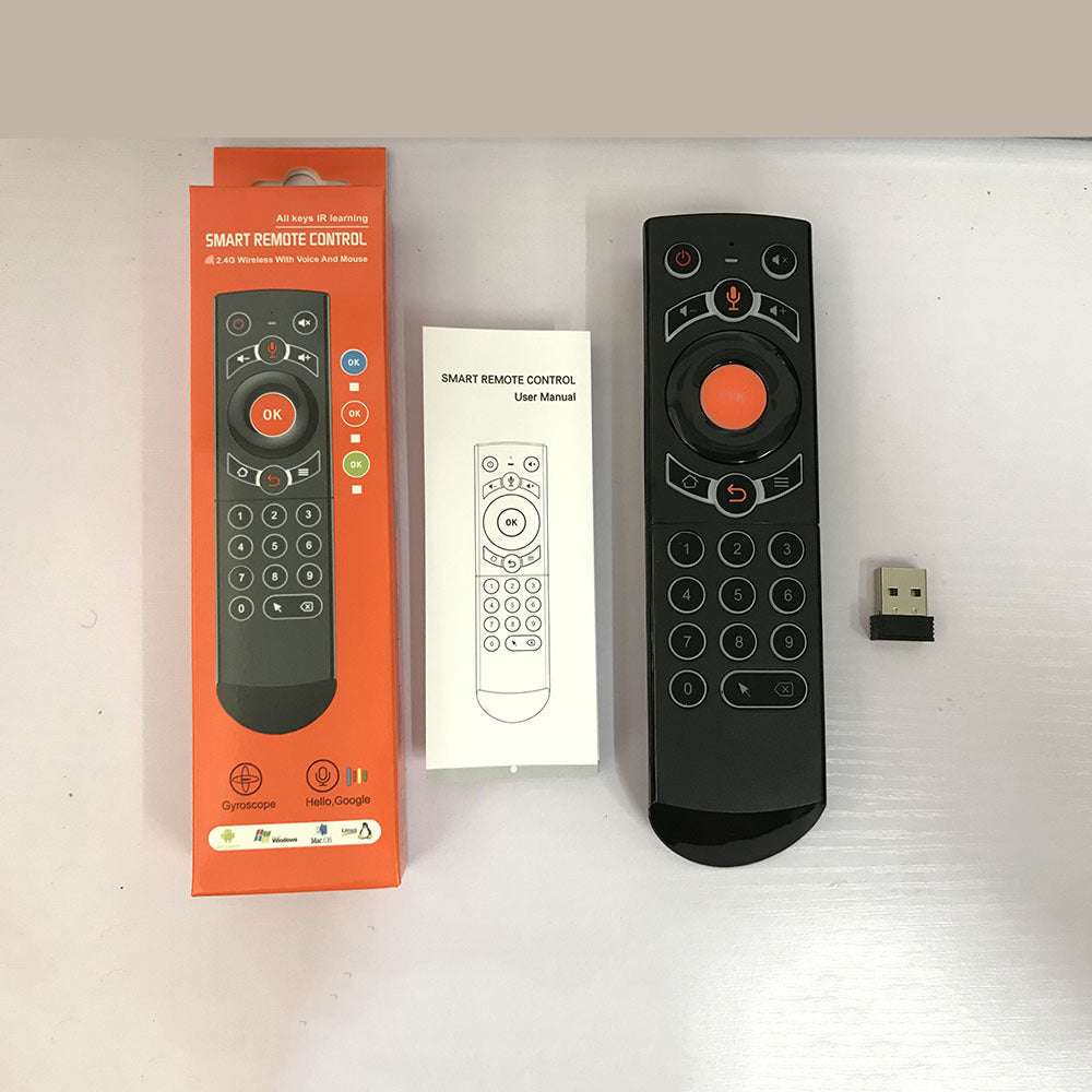 Cross-border Google Intelligent Voice TV Set-top Box Universal Remote Control Wireless Mouse And Keyboard - globaltradeleader