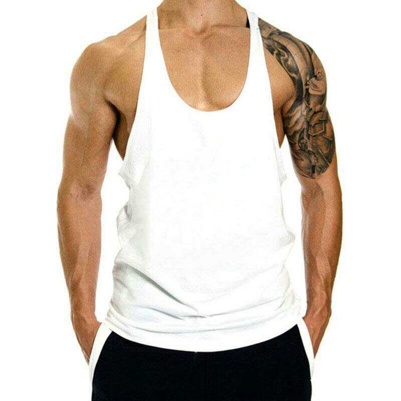Muscle Gym Loose Leisure Sports Vest Men's I-shaped Breathable Sleeveless T-shirt - globaltradeleader