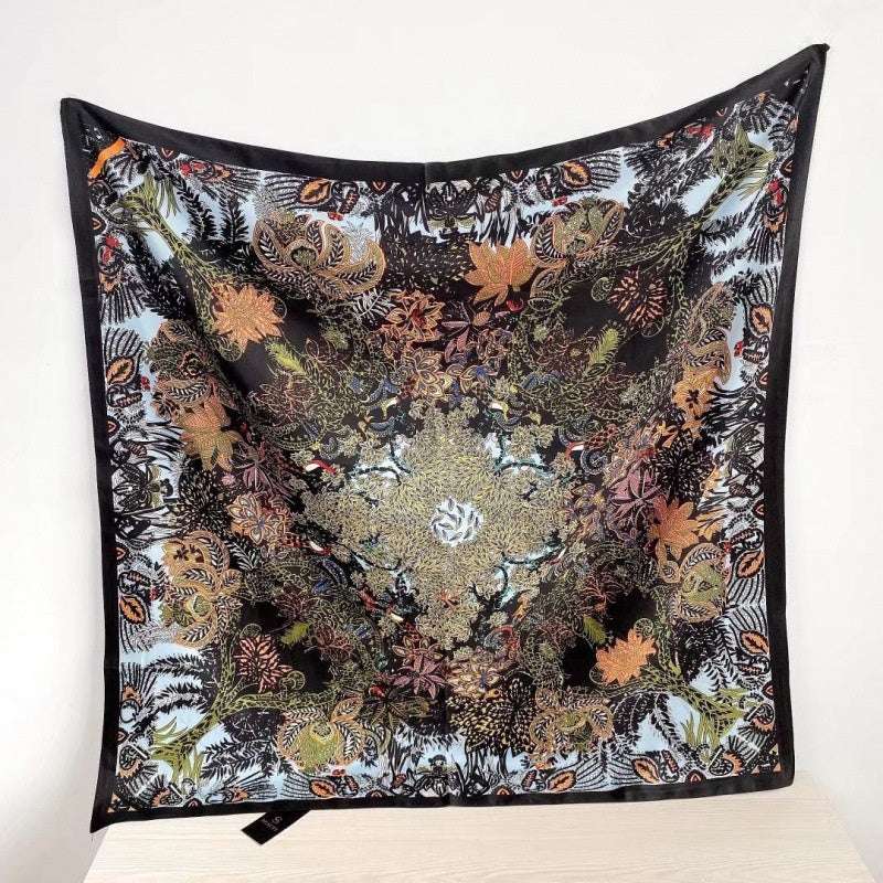 Women's Silk Scarf Strap Retro Tube Top Sun Protection