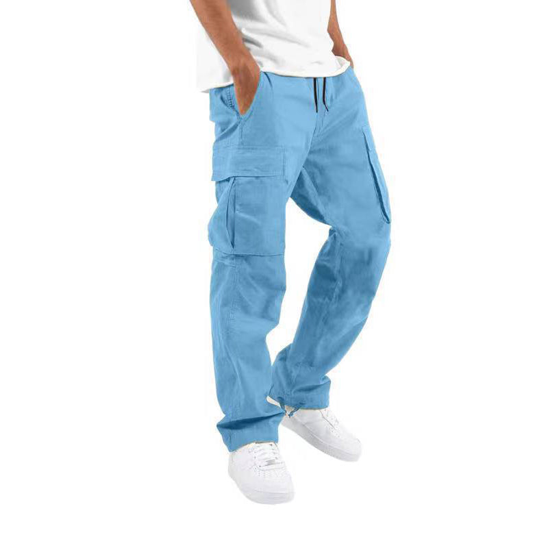 Men's Workwear Drawstring Multi-pocket Casual Pants - globaltradeleader