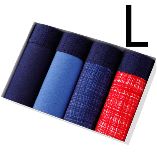 4pcs Set Boxer Shorts Soft  For Men's Panties