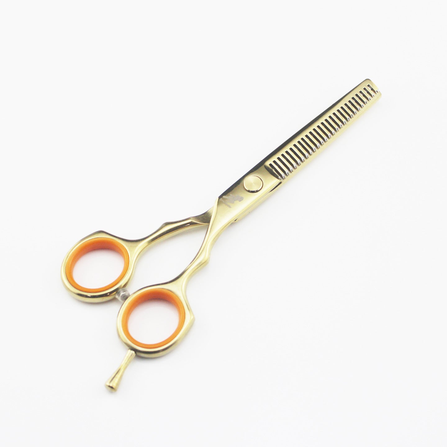 5.5 Inch Golden Symmetrical Handle Thinning Hairdressing Scissors