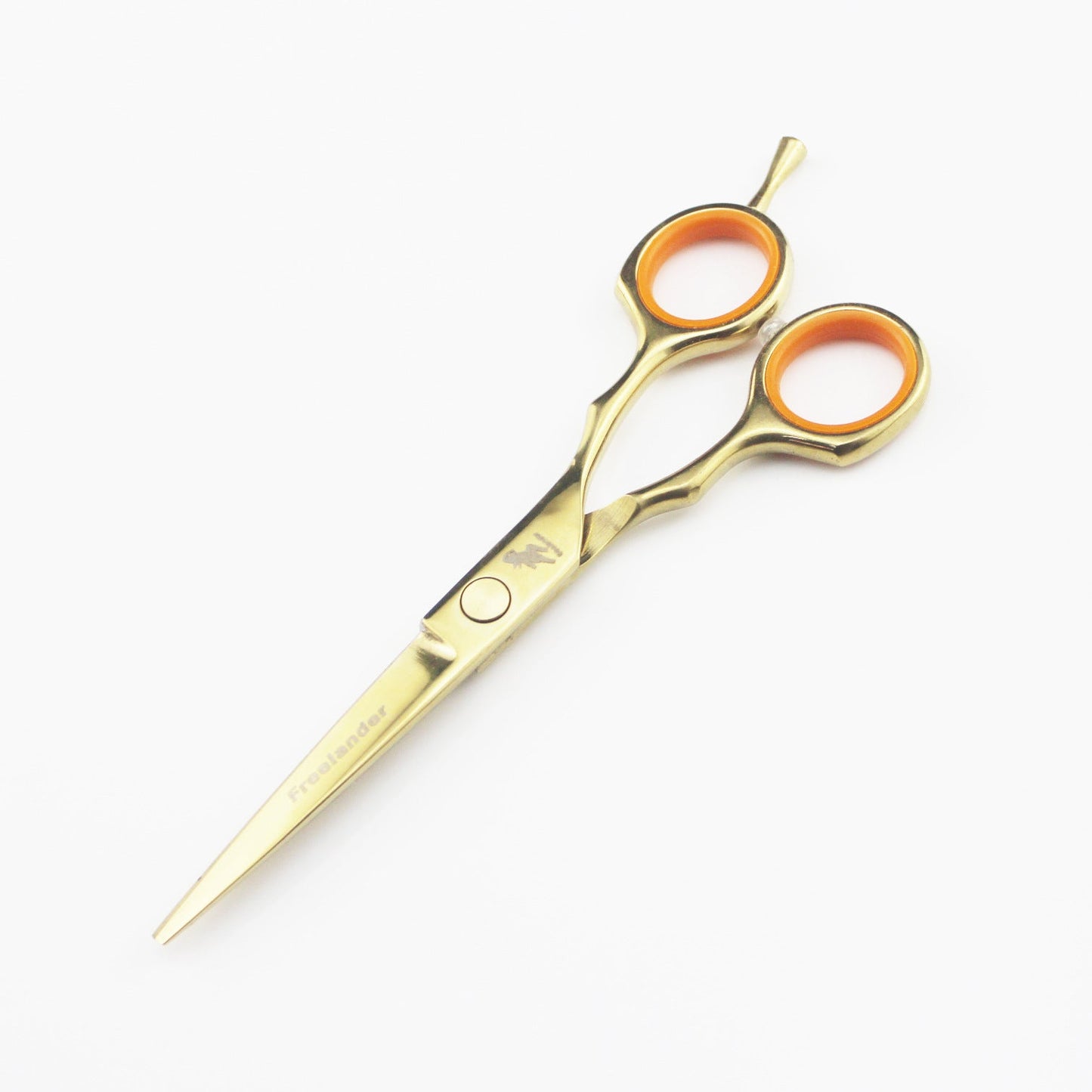 5.5 Inch Golden Symmetrical Handle Thinning Hairdressing Scissors