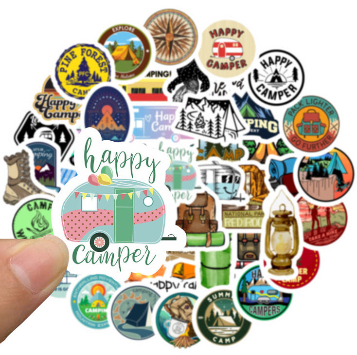 50 Outdoor Camping Graffiti Stickers Adventure Luggage Graffiti Stickers