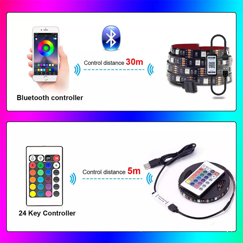 5050RGB Colorful Remote Control Bluetooth 5V Light Strip Set