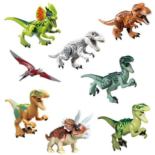 Jurassic Colorful Dinosaur Building Blocks Children's Puzzle Assembling And Inserting Boy Toys