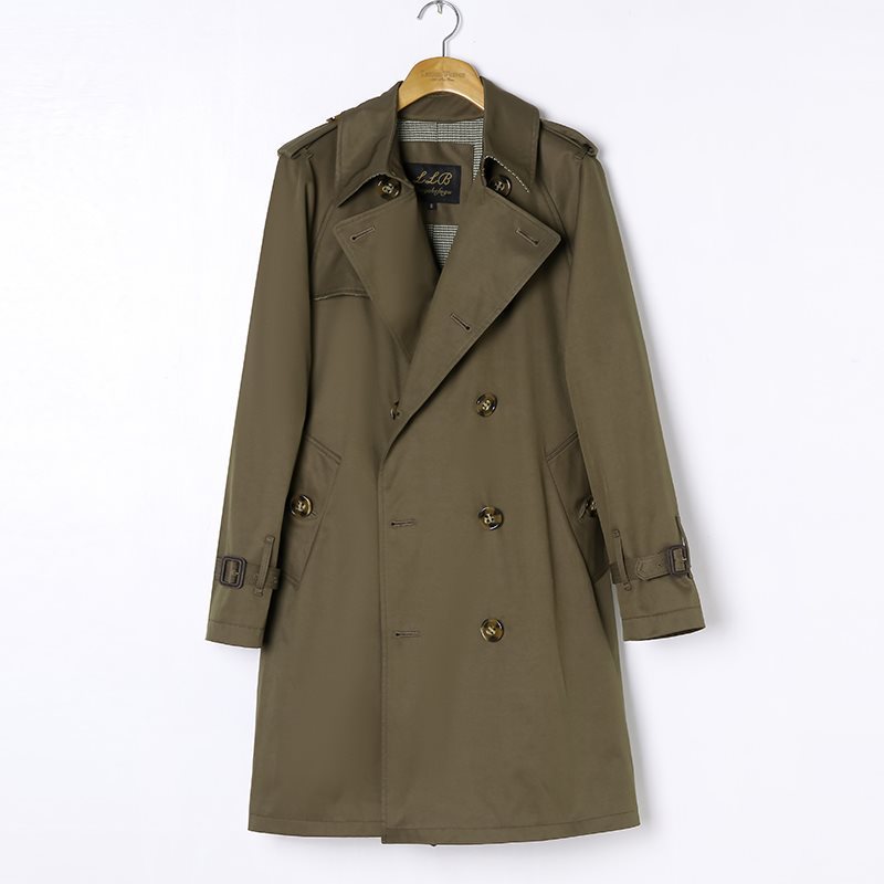 Double Breasted Business Coat British Casual Raglan Sleeve Overcoat - globaltradeleader