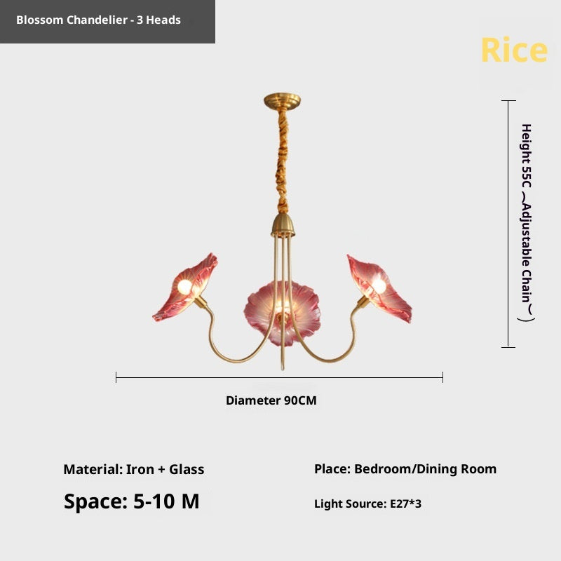 Modern Simple Home Glass Lotus Leaf Chandelier - globaltradeleader