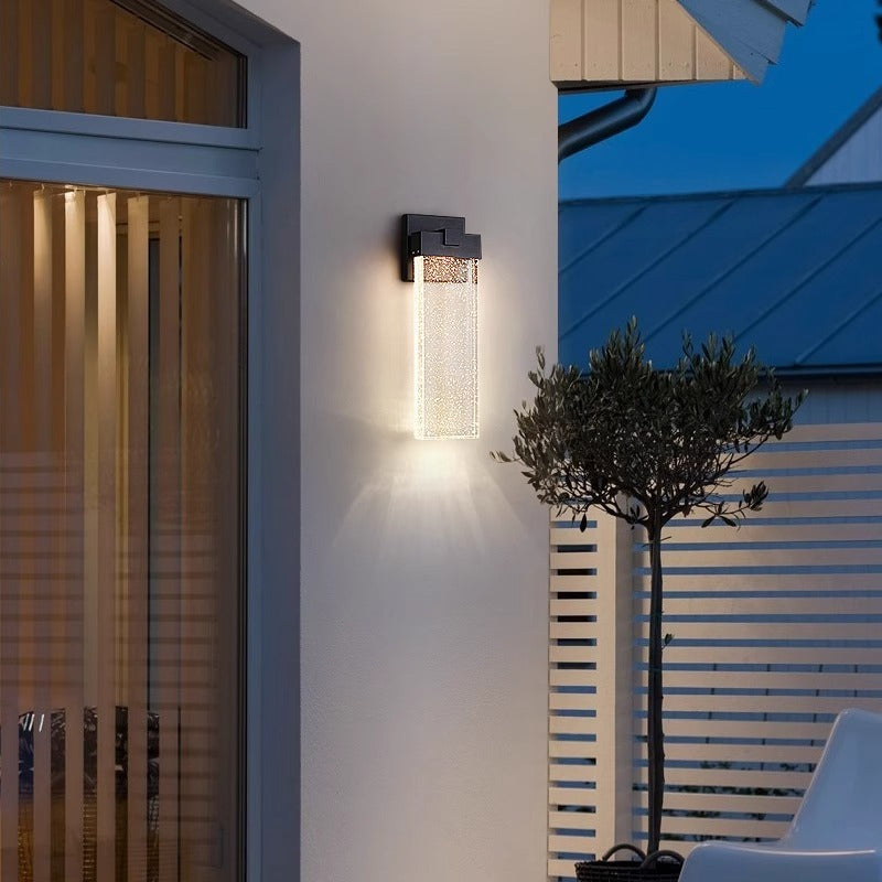 Black Outdoor Simplicity Courtyard LED Wall Lamp - globaltradeleader
