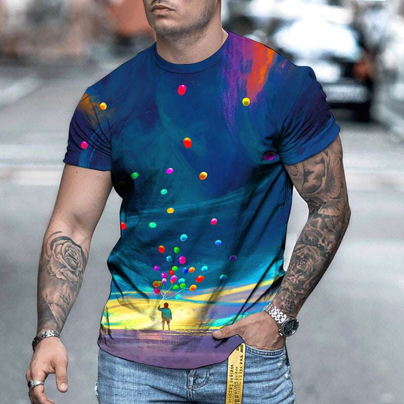 Men 3D Graphic Casual T-shirt - globaltradeleader