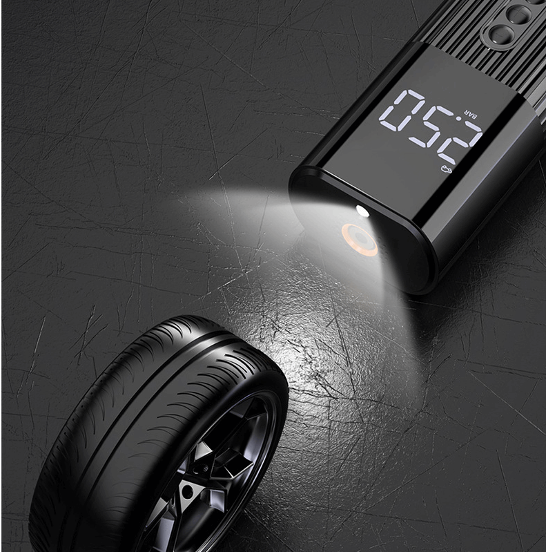 Mini car digital display air pump