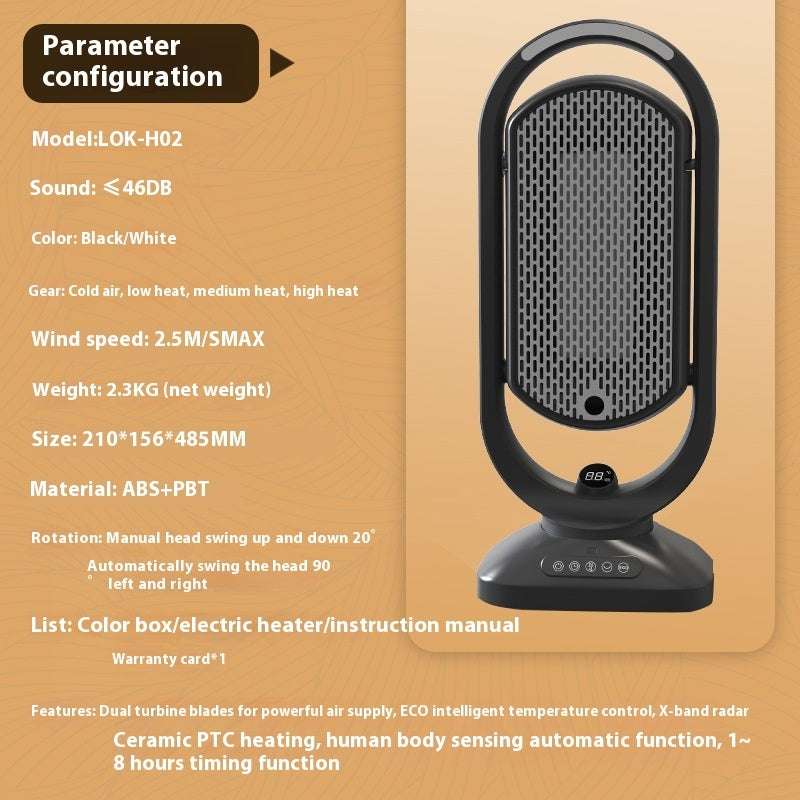 Household Warm Air Blower High-power Heater PTC Ceramic Heating - globaltradeleader