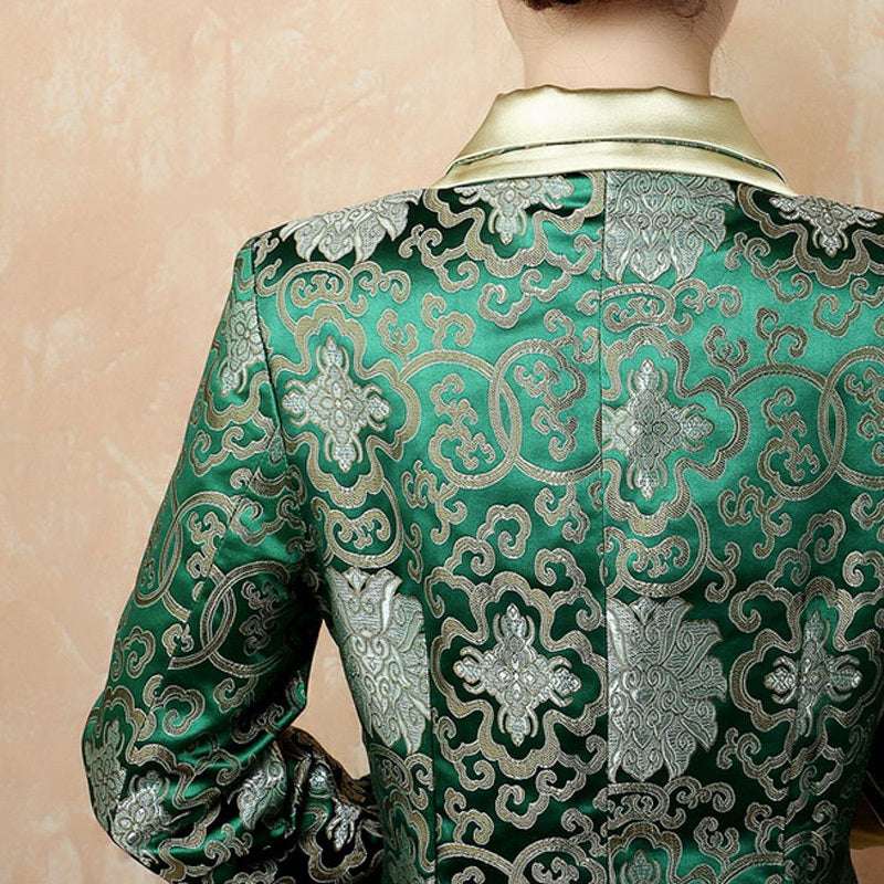 Long sleeve ladies Tang suit top