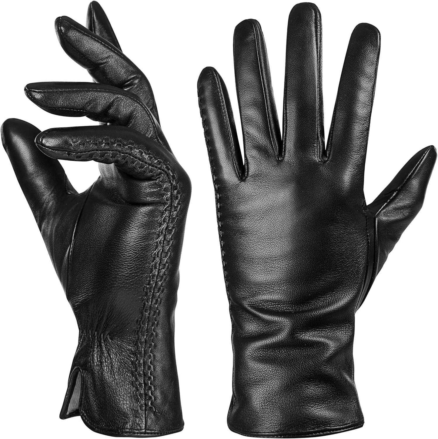 Winter Women's Warm Leather Gloves - globaltradeleader