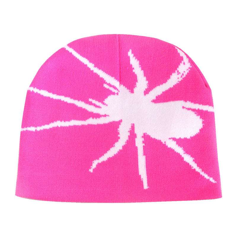 Multi-Color Trendy All-match Spider Warm Soft Comfortable Personality Jacquard Knitted Woolen Cap Street Ins Style - globaltradeleader