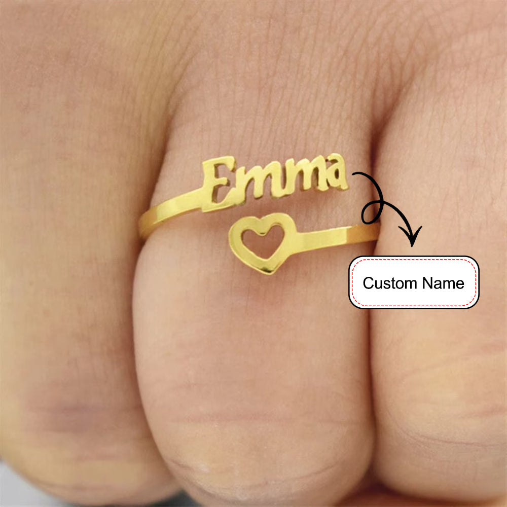 518. Heart Name Ring