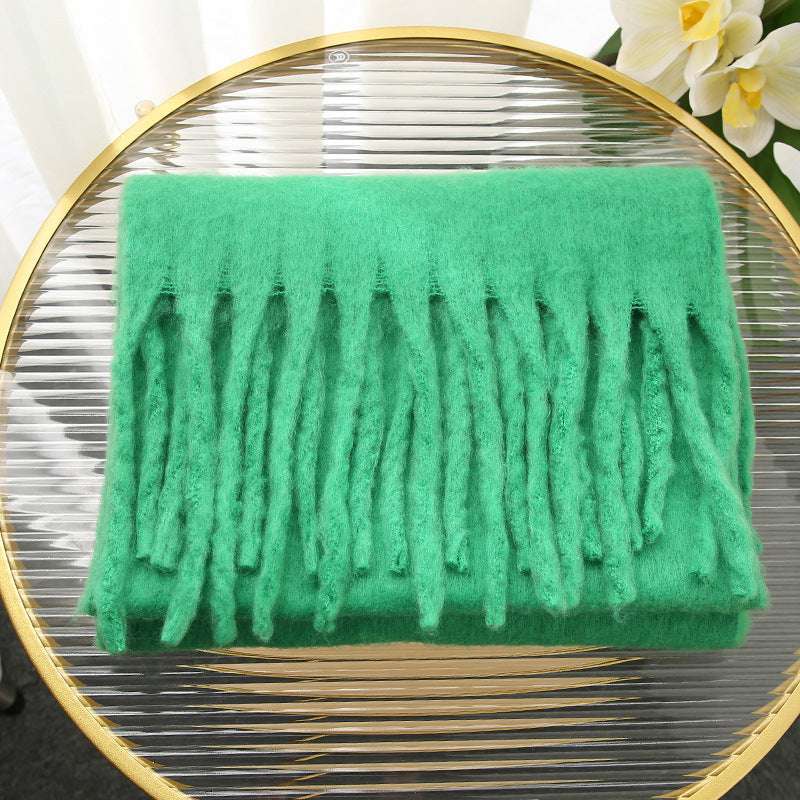 Soft And Warm Tassel Rectangular Scarf Shawl