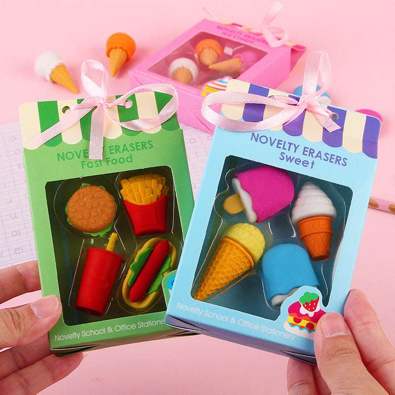 Cute Cake Gift Box Pencil Eraser