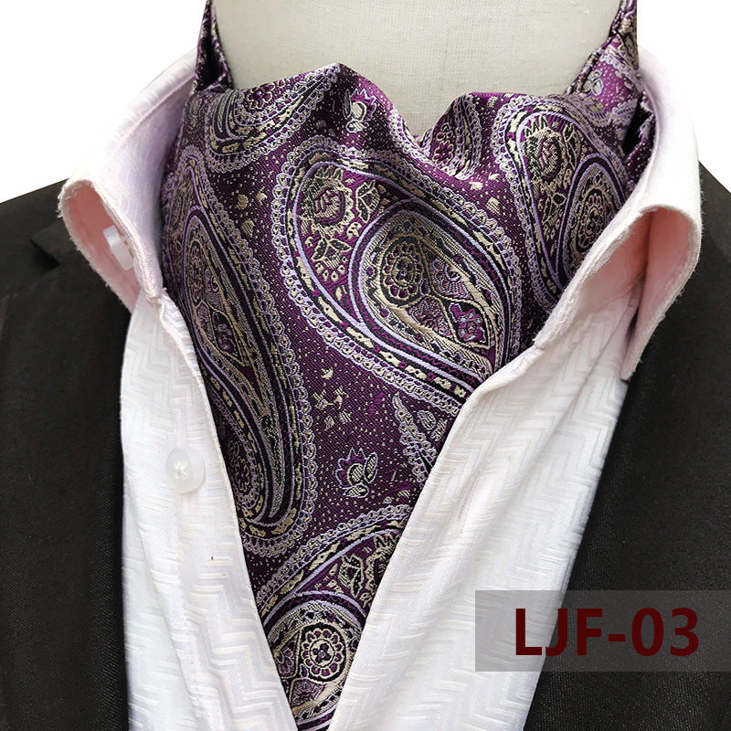 Men's Scarf Jacquard Polyester Fashionable And Warm