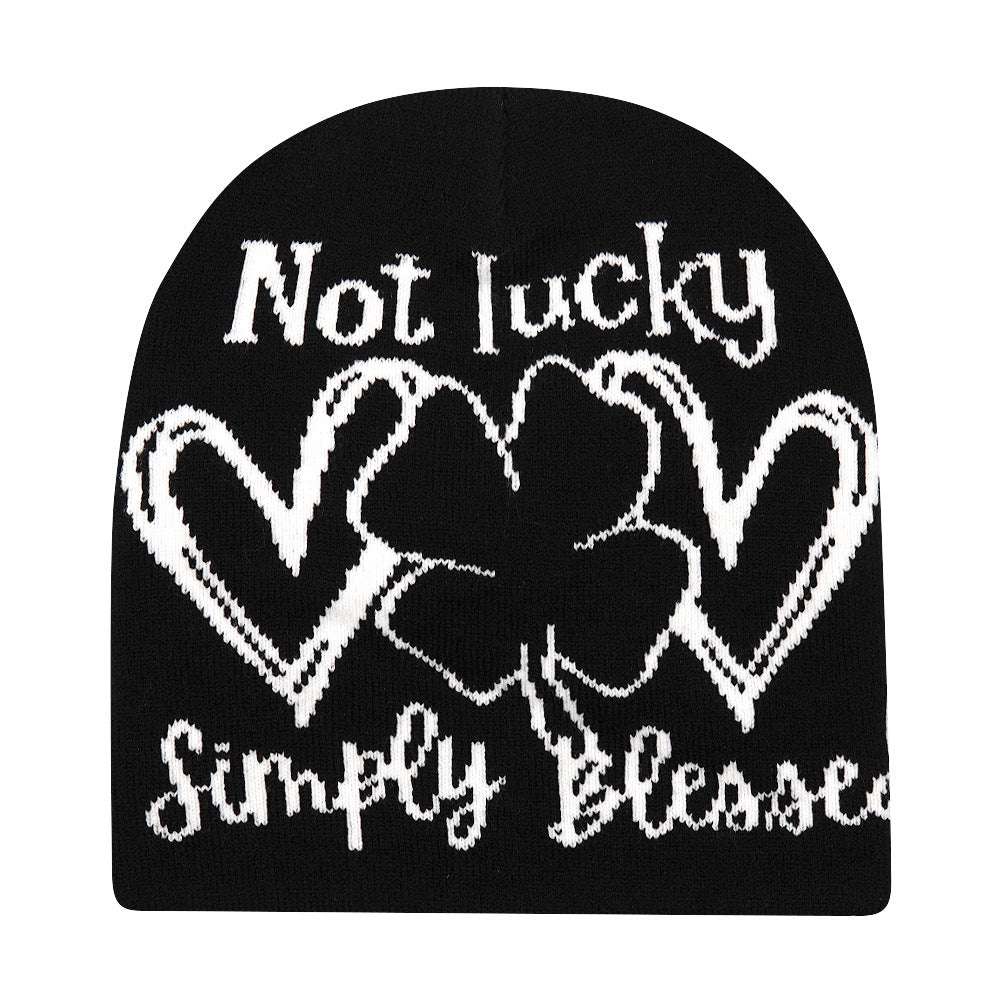 Letter Knitted Hat Autumn And Winter Outdoor Warm Hat - globaltradeleader