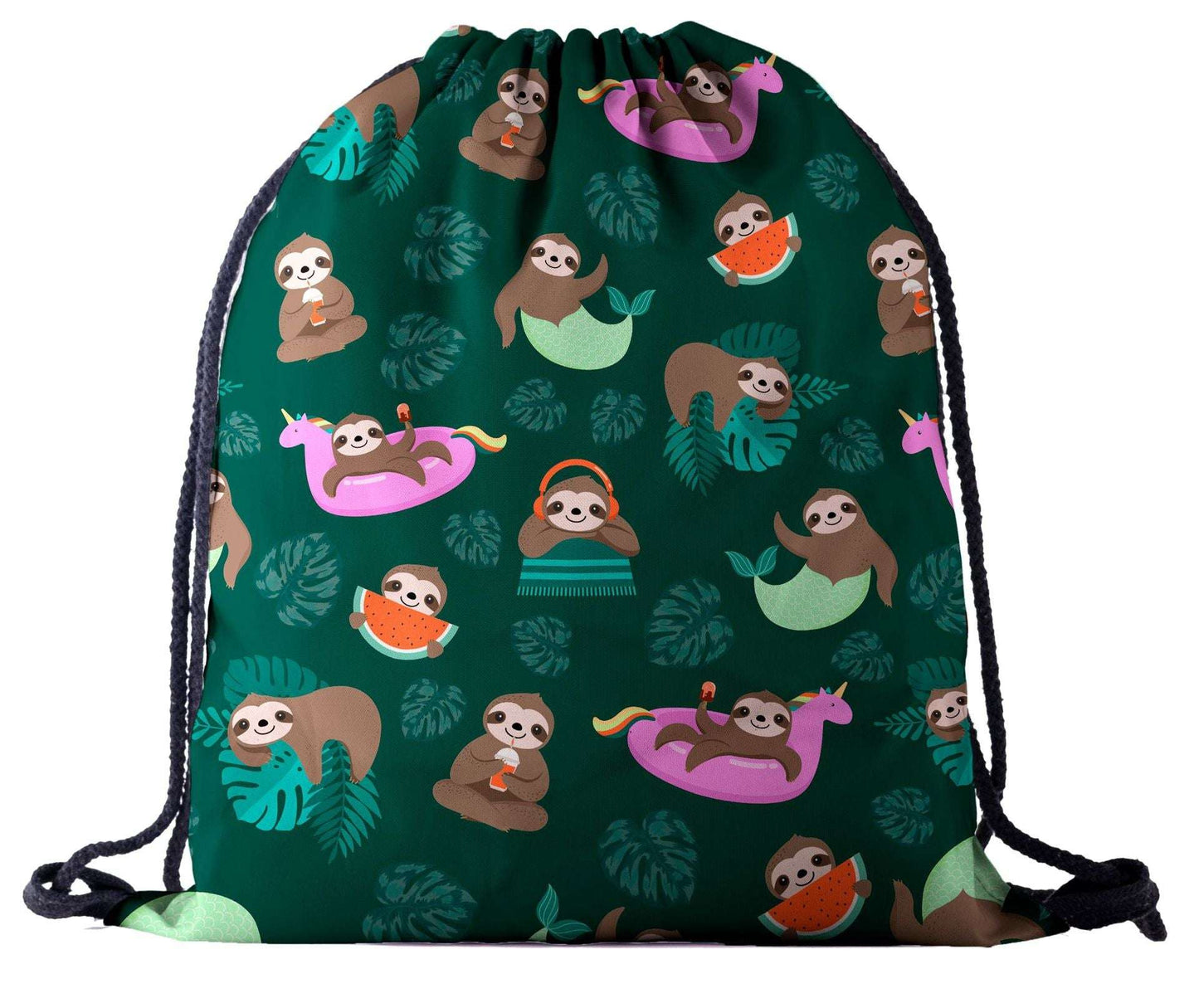 Sloth Series 3d Digital Print Drawstring Pocket Backpack