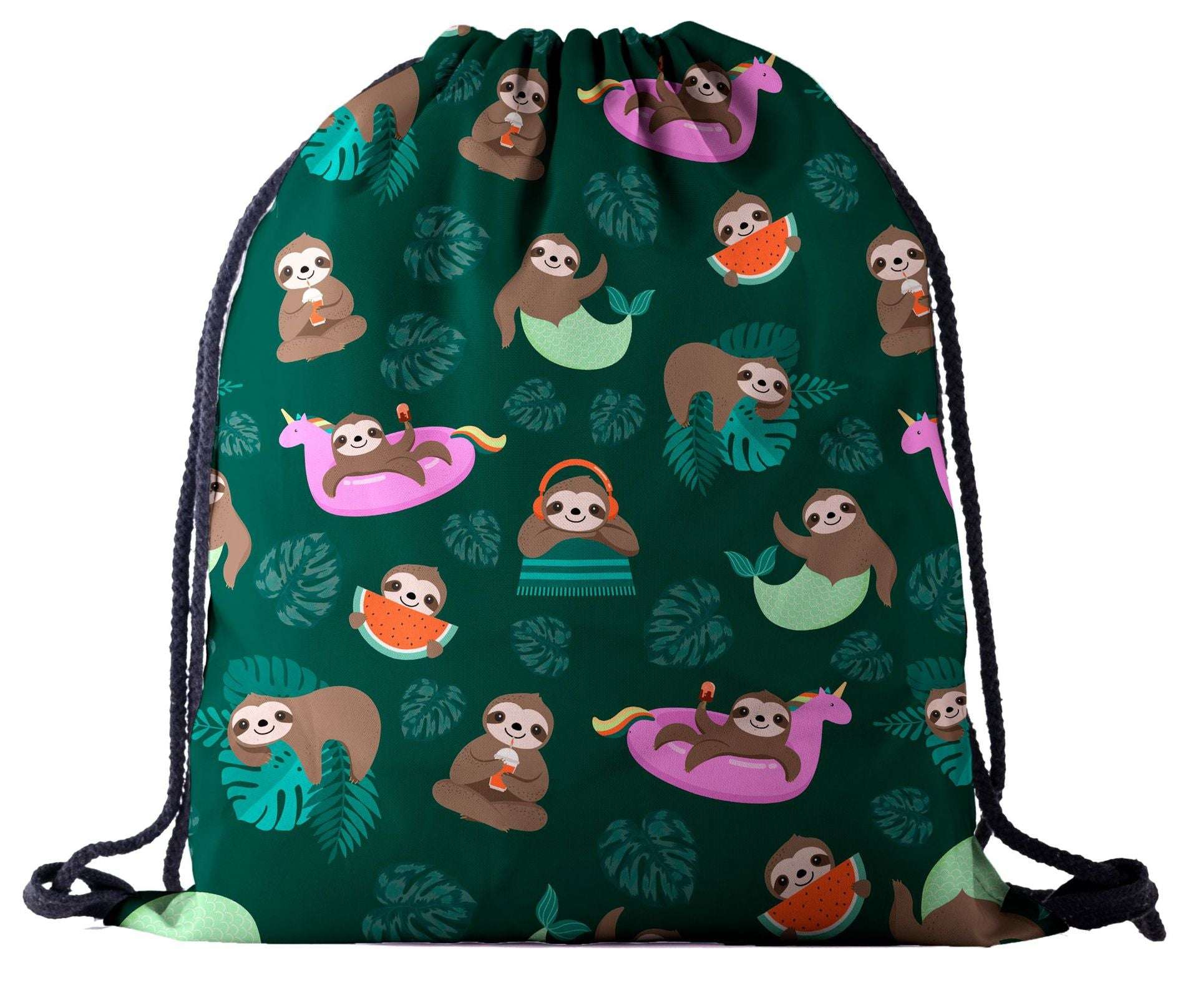 Sloth Series 3d Digital Print Drawstring Pocket Backpack